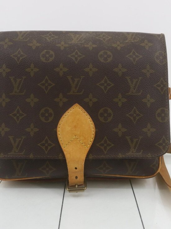 Louis Vuitton Handbags - Louis Vuitton Brown Monogram Crossbody with Tan Leather Trim